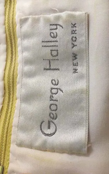 1960s George Halley Yellow Silk Tunic and Pant Suit