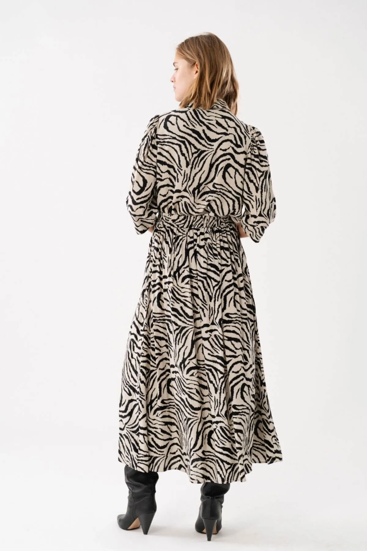 AKANE MAXI SKIRT ZEBRA PRINT
