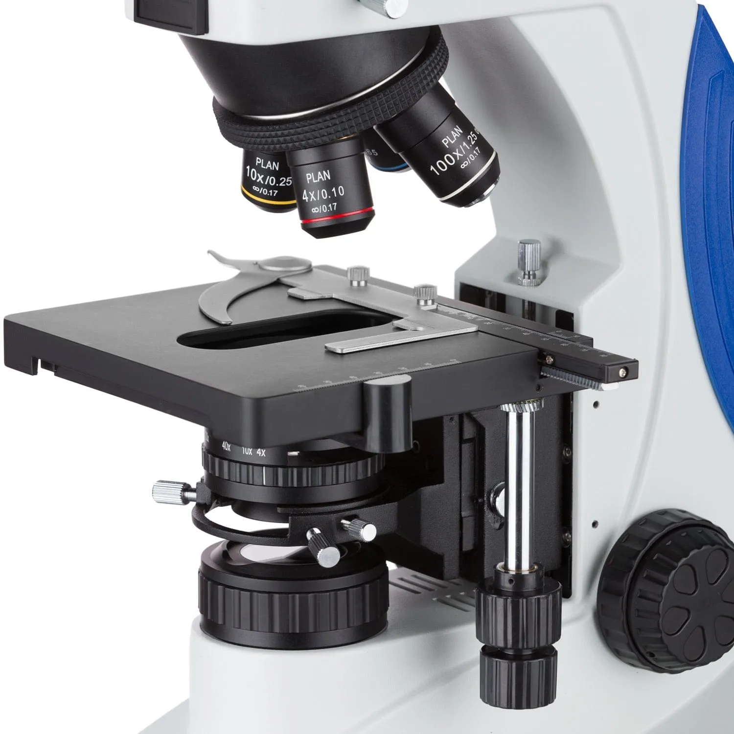 AmScope T610 Series Plan Infinity Kohler Laboratory Research Grade Trinocular Compound Microscope 40X-2500X Magnification