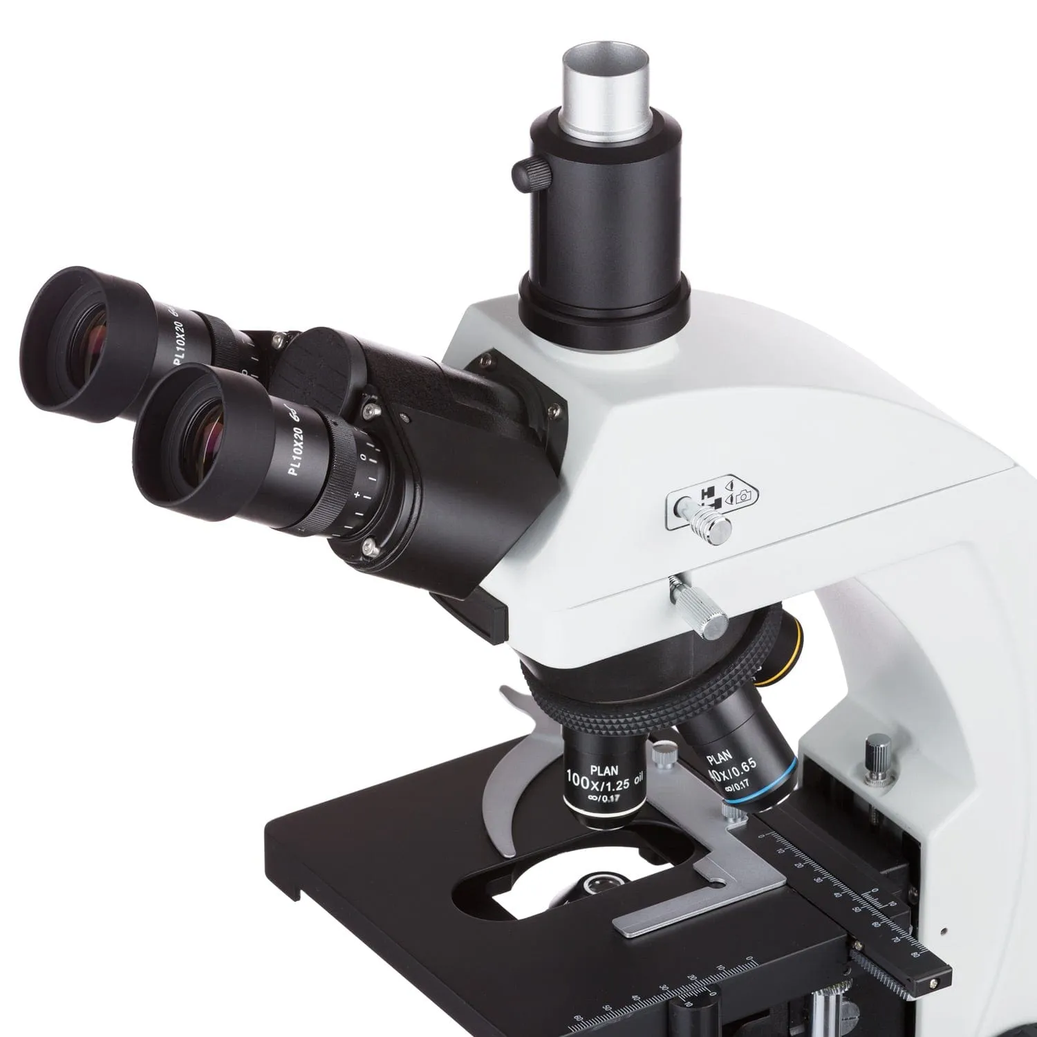 AmScope T610 Series Plan Infinity Kohler Laboratory Research Grade Trinocular Compound Microscope 40X-2500X Magnification