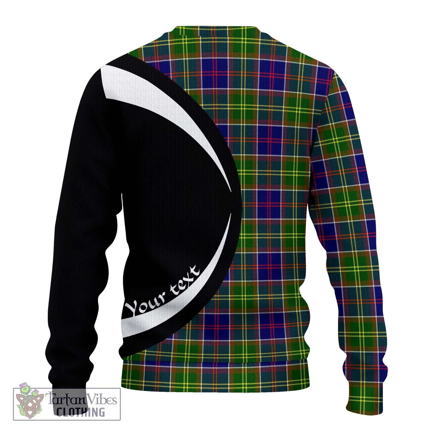 Arnott Tartan Ugly Sweater with Family Crest Circle Style