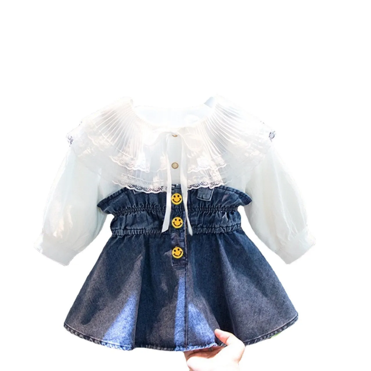 Baby Girl Fashion Style Vest Dress Spring Autumn New Infant Children Toddler Denim Skirt   Shirt 2 Piece Sets Toddler Outfits - BTGO8398