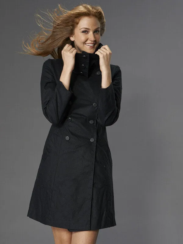 Belden Waxed Canvas Coat Black by Vaute Couture