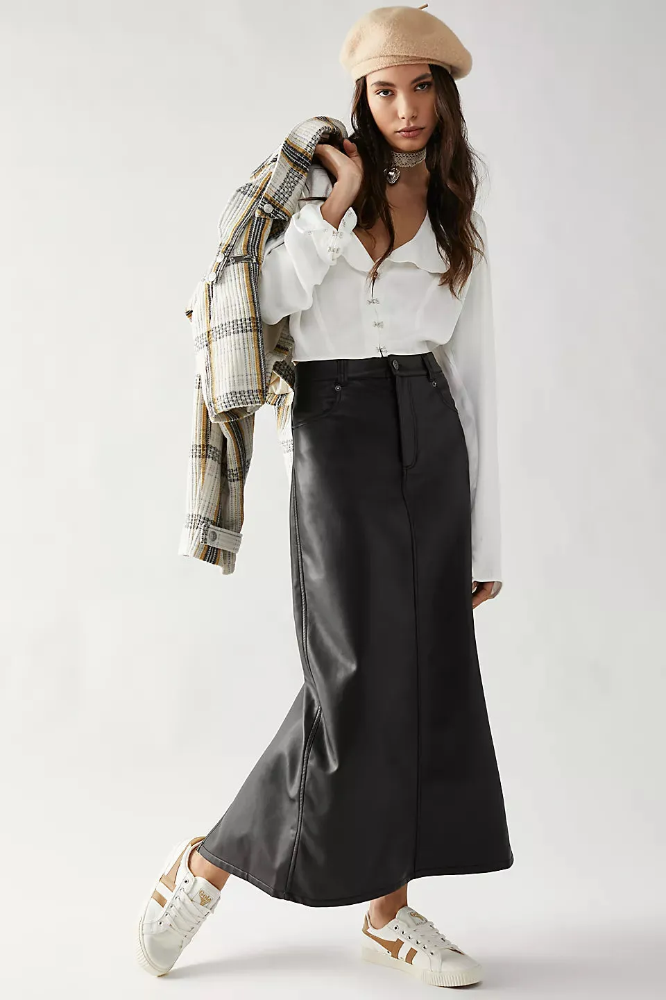 City Slicker Vegan Maxi Skirt