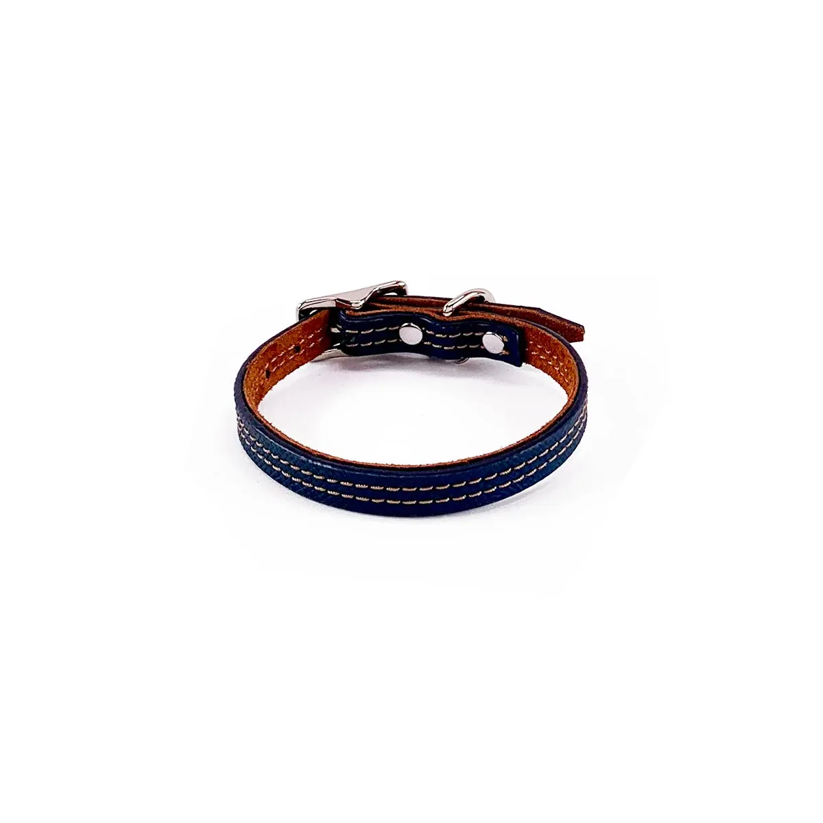Colima Classic Combo Leather Dog Collar