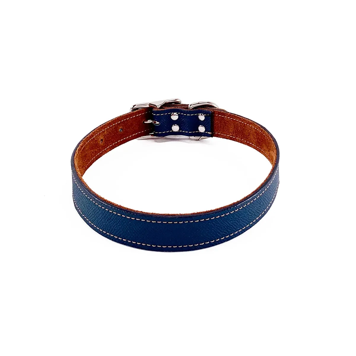Colima Classic Combo Leather Dog Collar