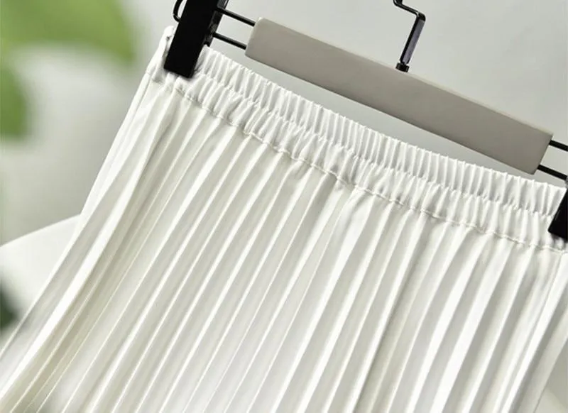 'Constance' Long Pleated Skirt