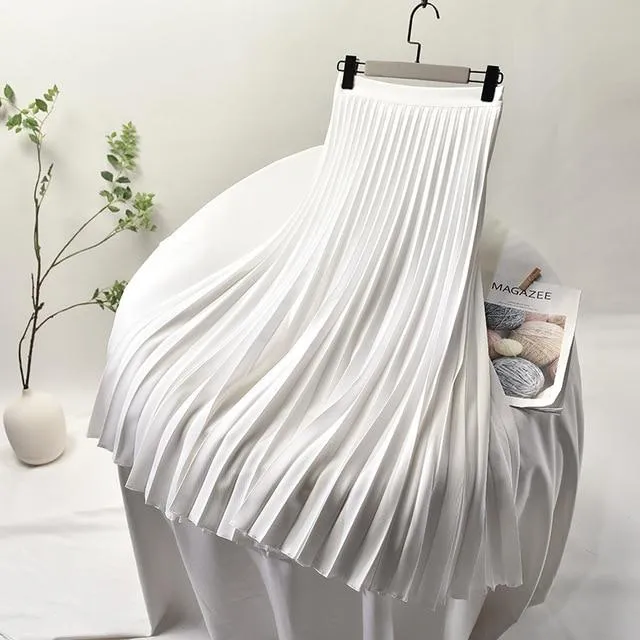 'Constance' Long Pleated Skirt