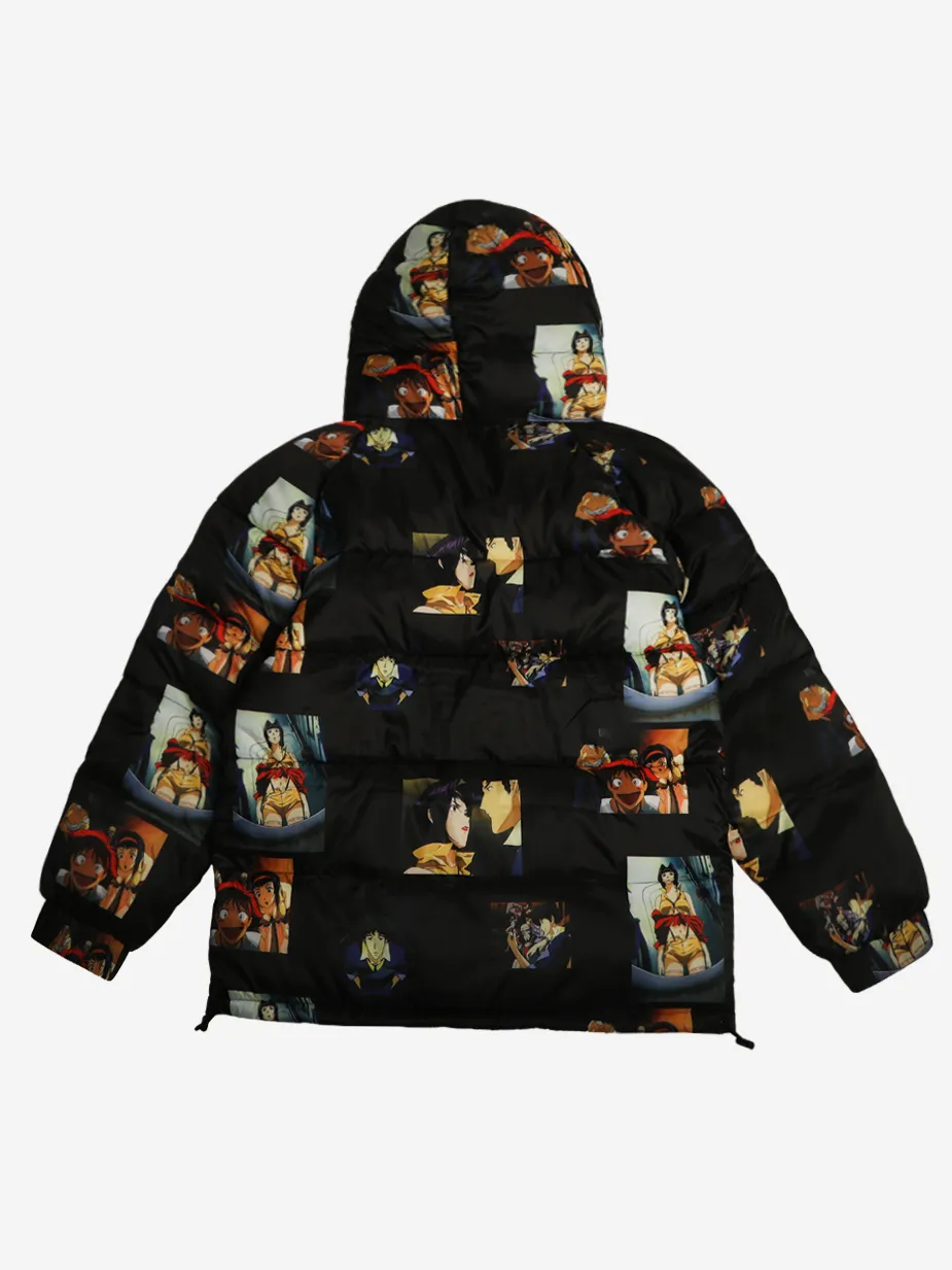 Cowboy Bebop Repeat Black Puffer Hoodie