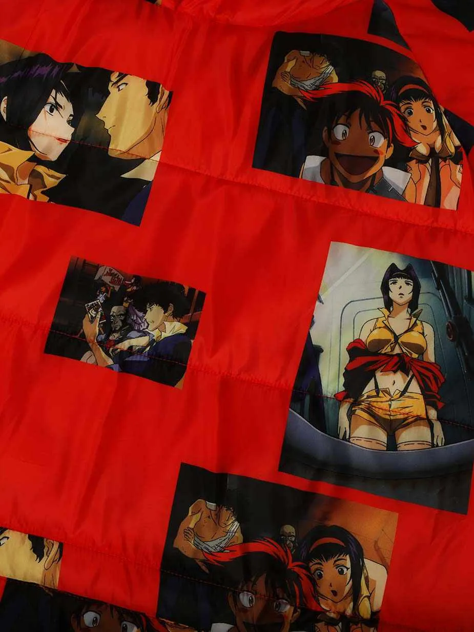 Cowboy Bebop Repeat Red Puffer Hoodie