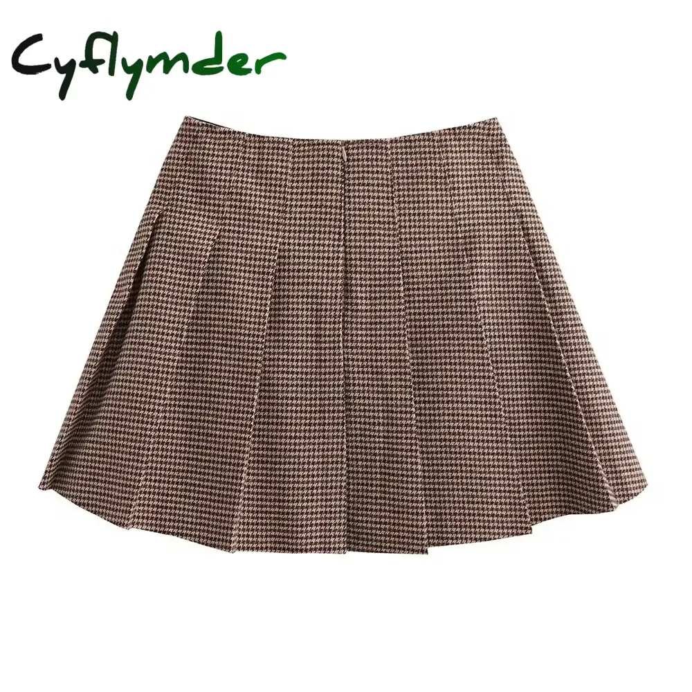 Cyflymder Autumn New Loose and Slim Suit Coat Leather Buckle Decoration Wide Pleated Skirt Pants Two Piece Set