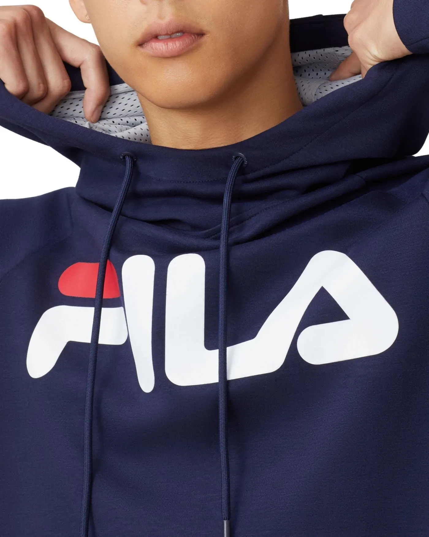 Fila Men's Ezra Tech Hoodie Peacoat-White-Chinese Red