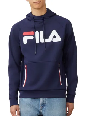Fila Men's Ezra Tech Hoodie Peacoat-White-Chinese Red