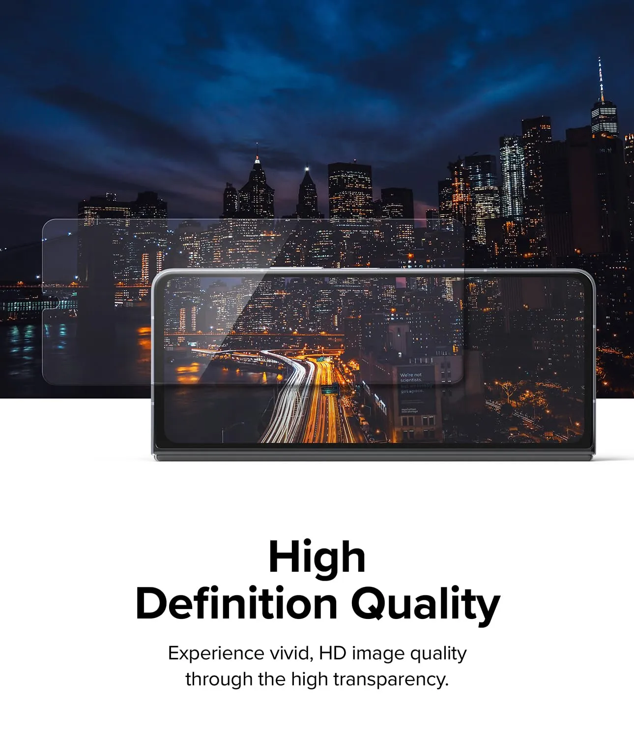 Galaxy Z Fold 5 Tempered Glass Screen Protector Guard | FULL GLASS - 1 Pack
