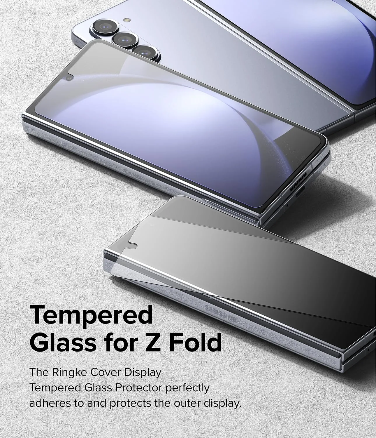 Galaxy Z Fold 5 Tempered Glass Screen Protector Guard | FULL GLASS - 1 Pack
