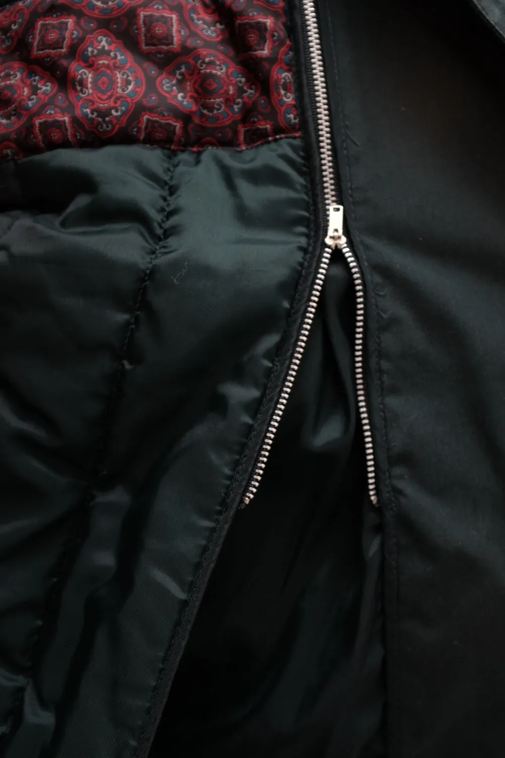 GREEN VINTAGE COAT WITH WARM REMOVABLE LINING