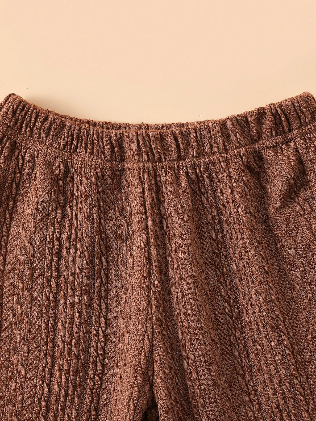 Kids Cable-Knit Print Pullover and Pants Set