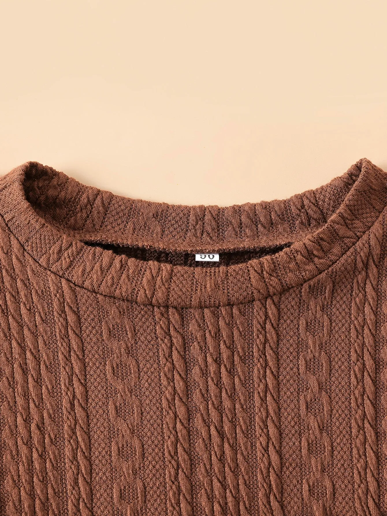 Kids Cable-Knit Print Pullover and Pants Set