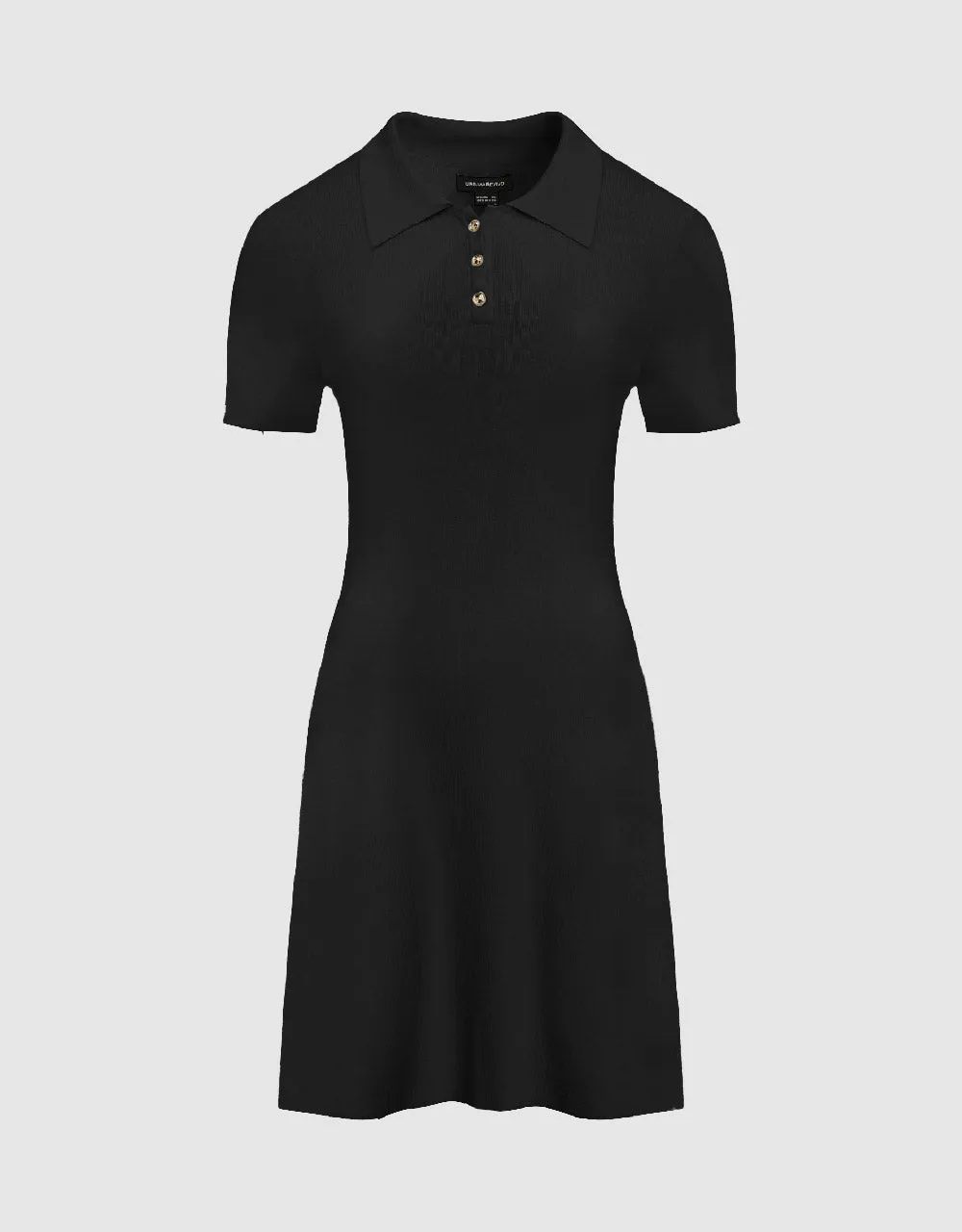 Knitted Skinny Polo Dress