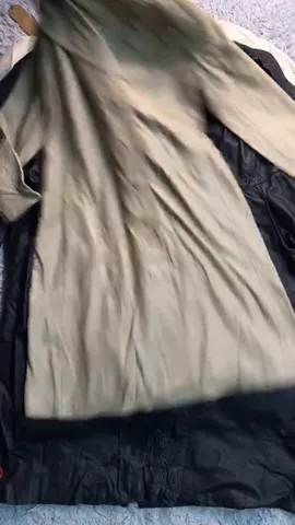 Leather long trench coats