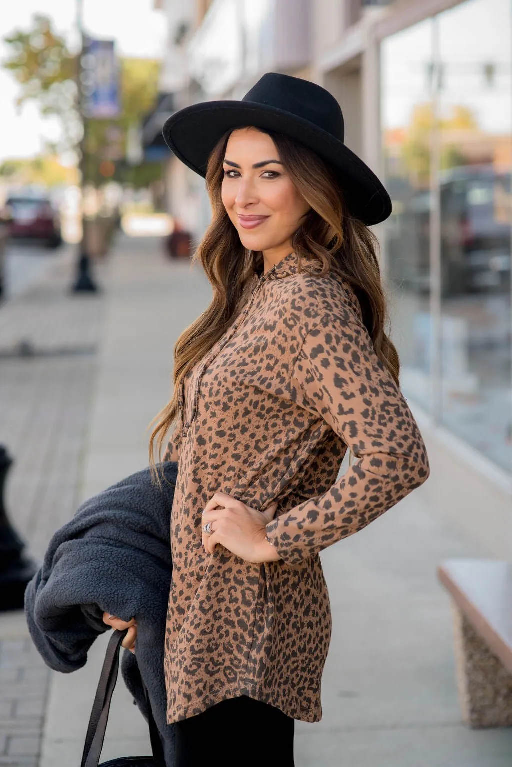 Leopard Tunic Hoodie