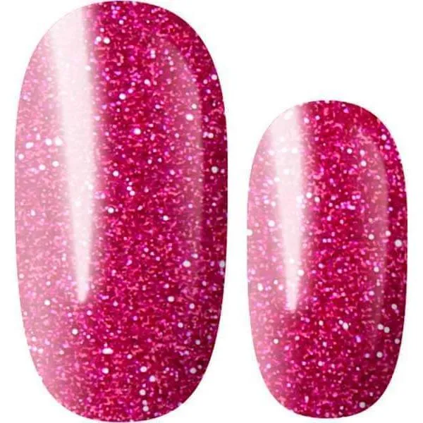 Lily and Fox - Nail Wrap - Lipstick Pink (Glitter)