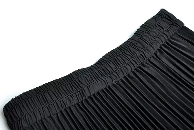 Long-Sleeved Notched Skirts Dress