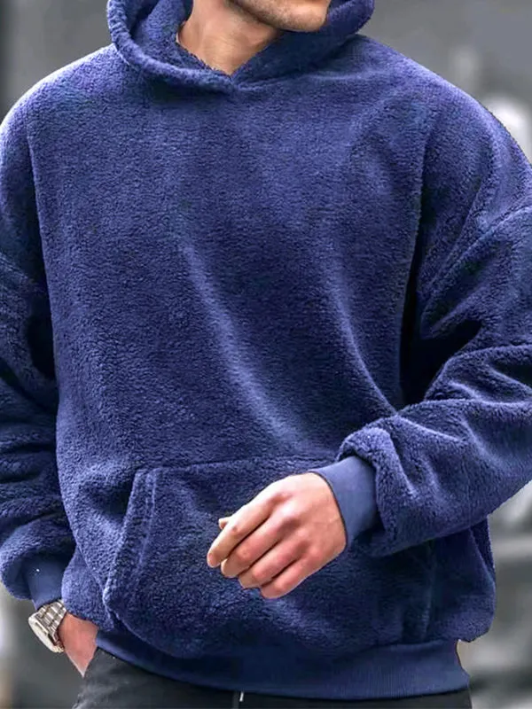 Men's Simple Oversized Long Sleeve Hoodie