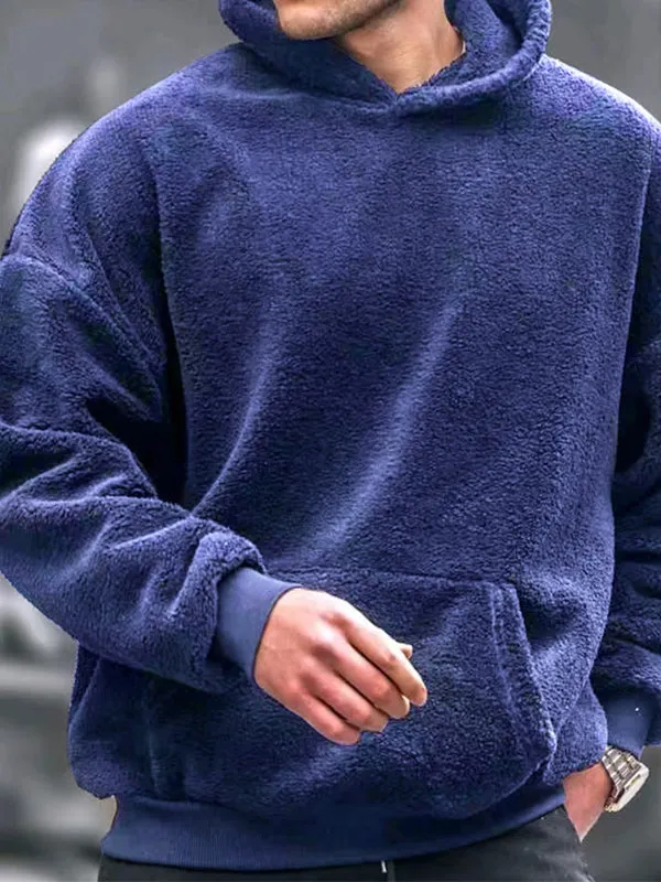 Men's Simple Oversized Long Sleeve Hoodie