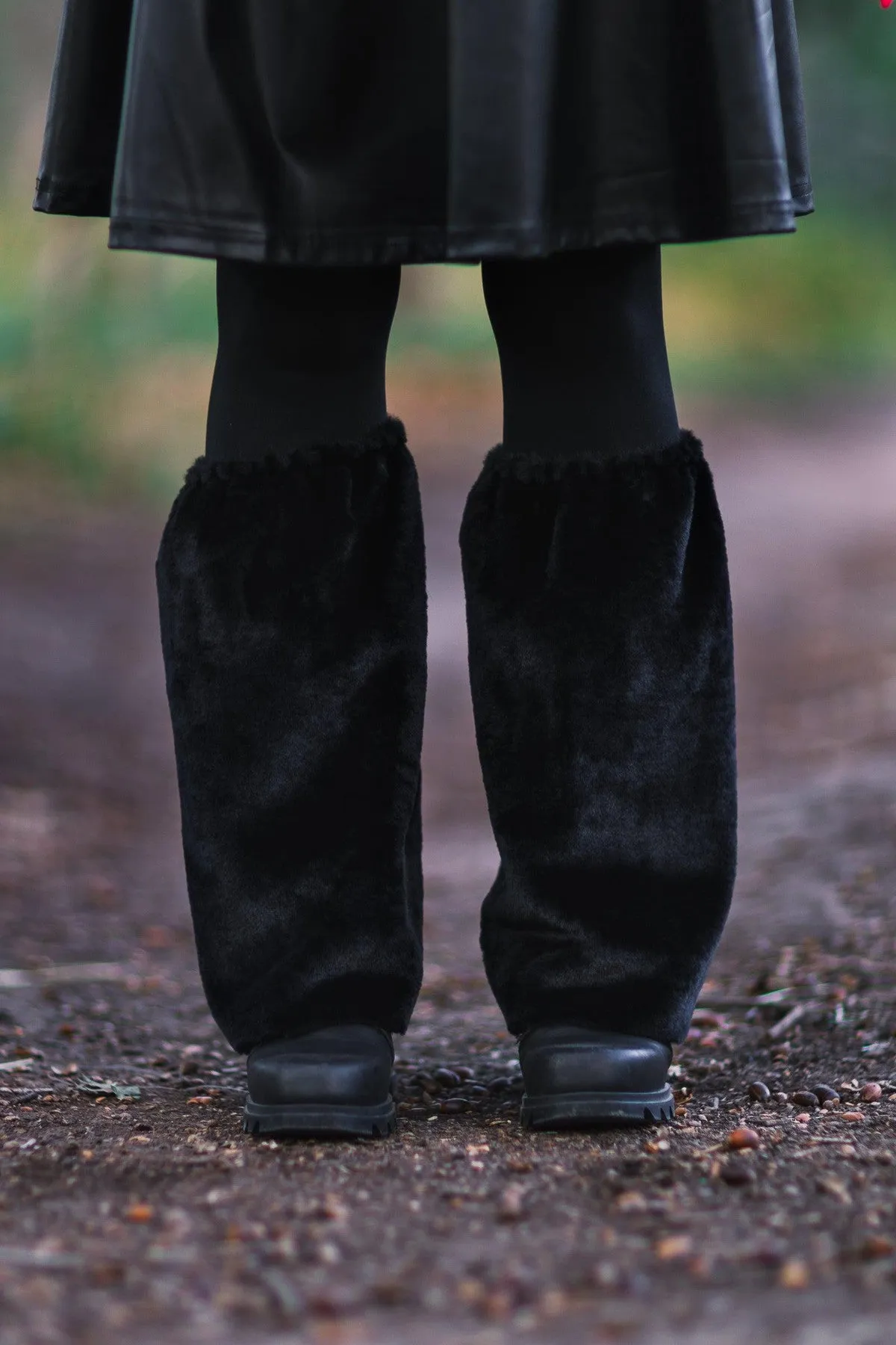 Mom & Me - Fuzzy Black Leg Warmers
