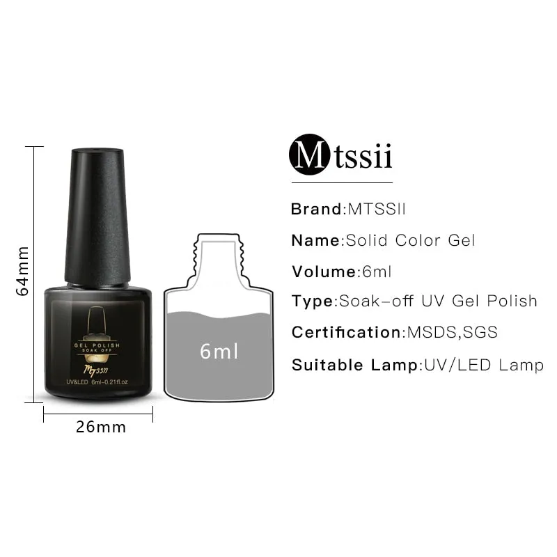 Mtssii Gel Polish Set UV Vernis Semi Permanent Primer Top Coat 6ML Nail Gel Varnish Nail Art Manicure Gel Lak Polishes Nails