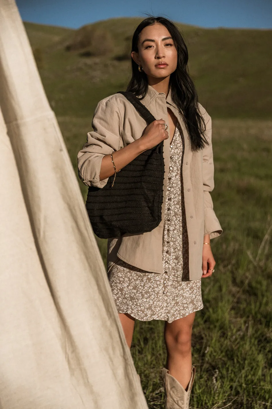 Parker Oversized Jacket in Taupe