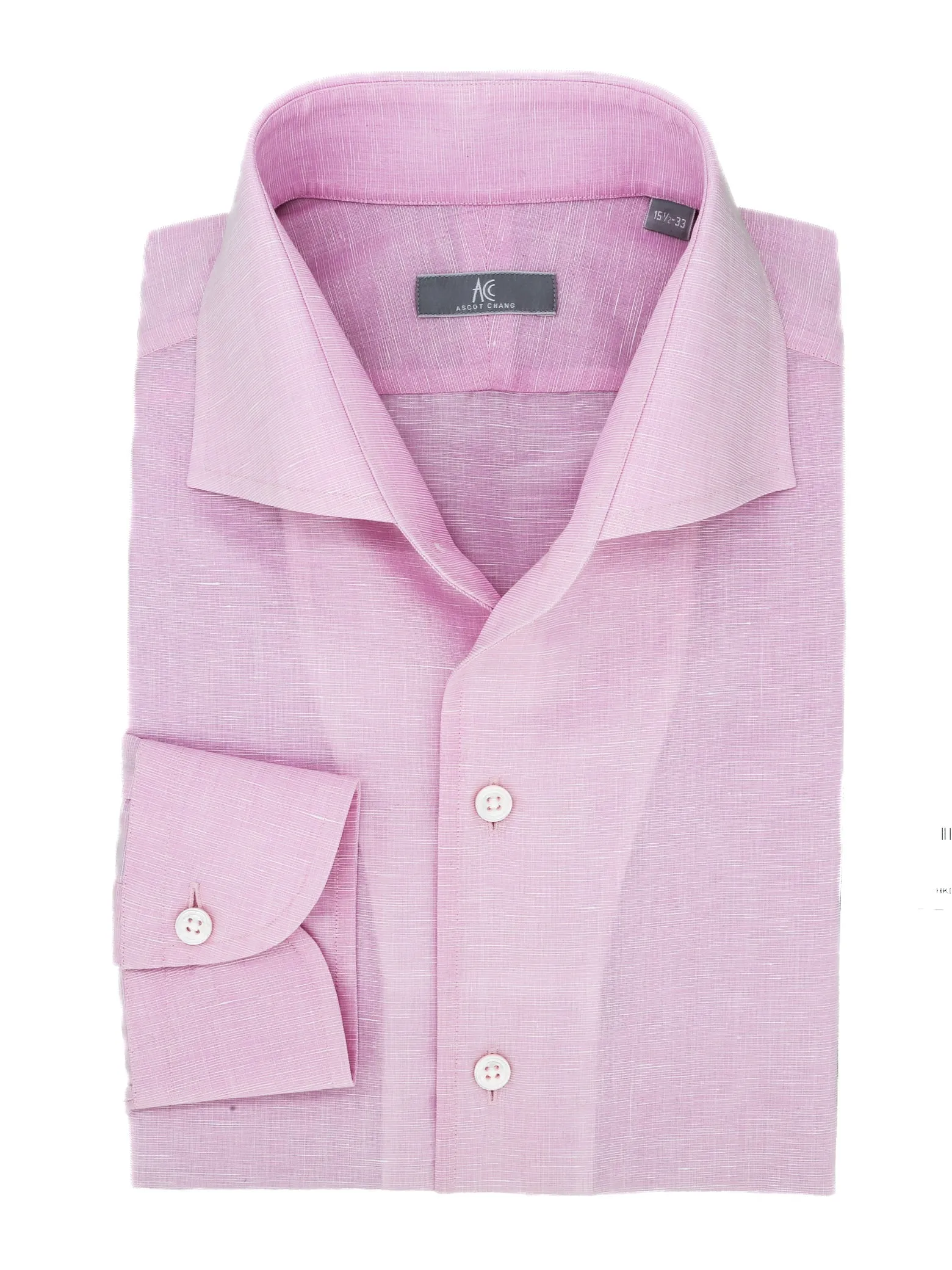 Pink Cotton Linen "Ascot Collar" Shirt