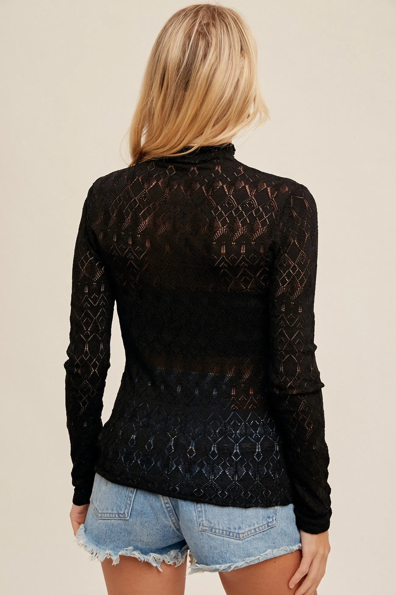 Pointelle Knit Sweater