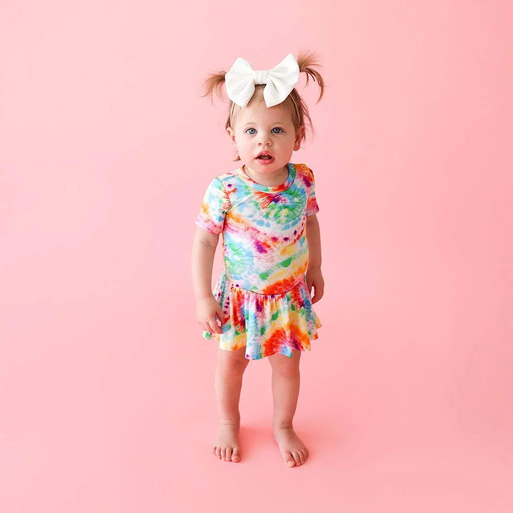 Posh Peanut Twirl Skirt Bodysuit - Totally Tie Dye