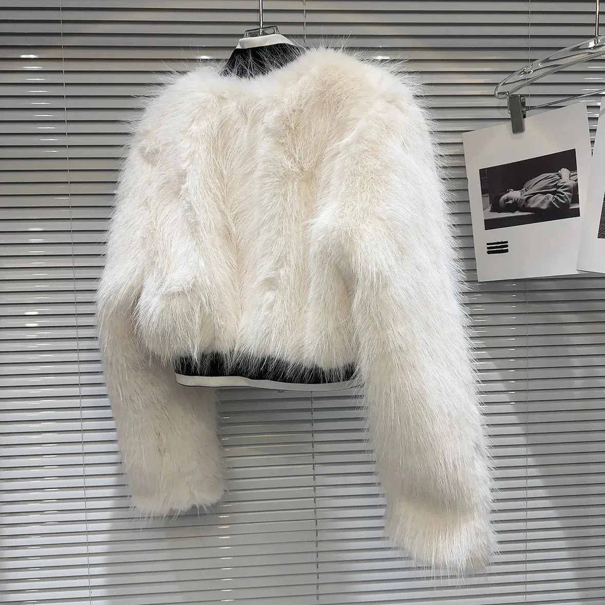 Pre Order:  Fuzzy Faux Fur Zip-Up Jacket