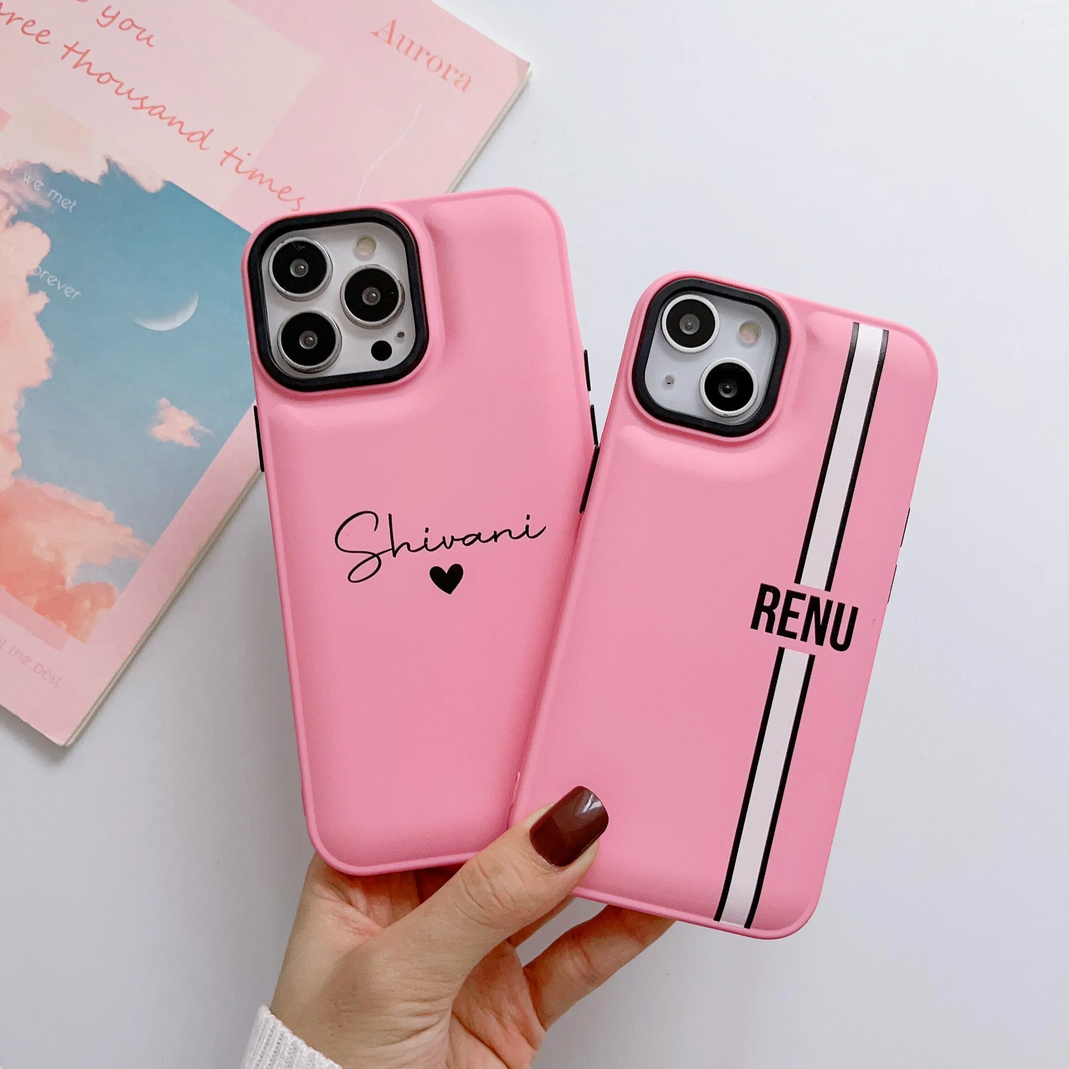 Puffer Silicon iPhone Customised Case  ( Pink )