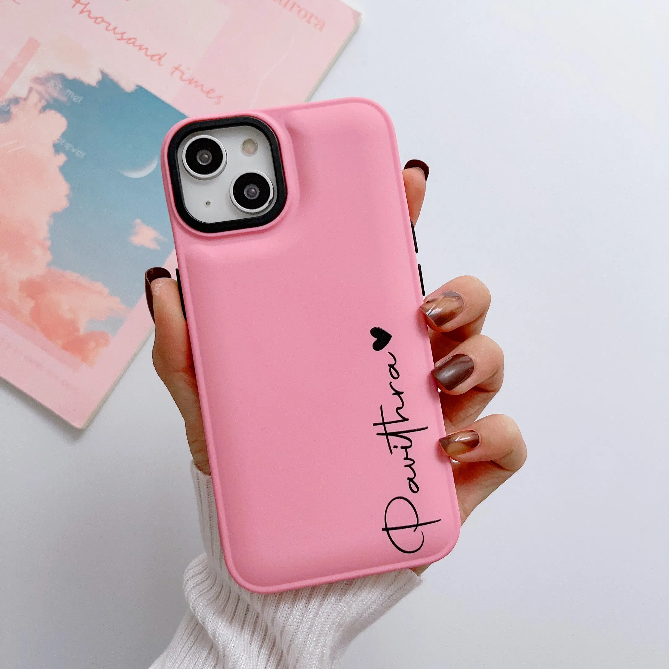 Puffer Silicon iPhone Customised Case  ( Pink )