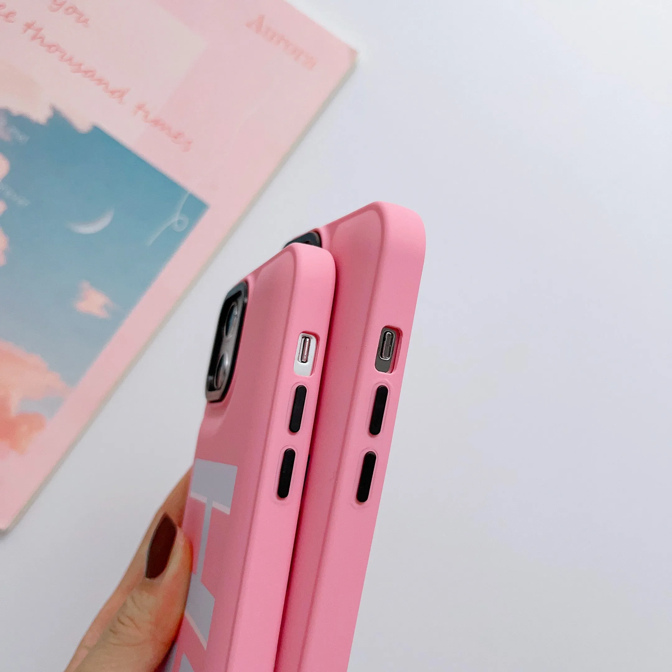 Puffer Silicon iPhone Customised Case  ( Pink )