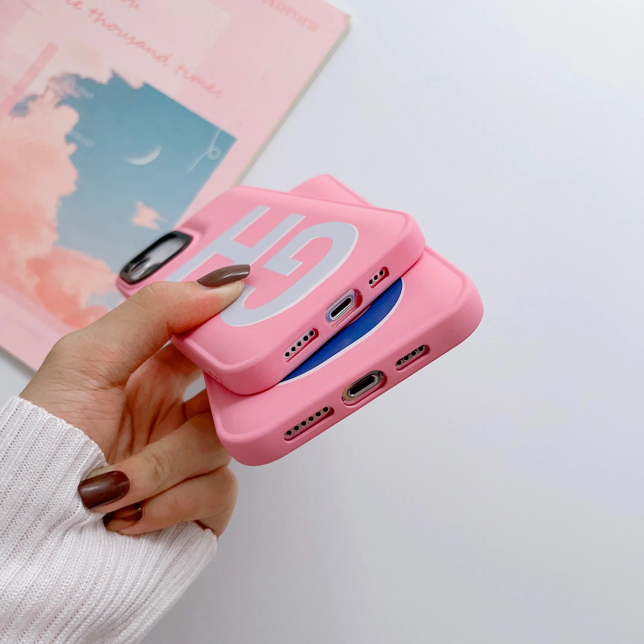 Puffer Silicon iPhone Customised Case  ( Pink )