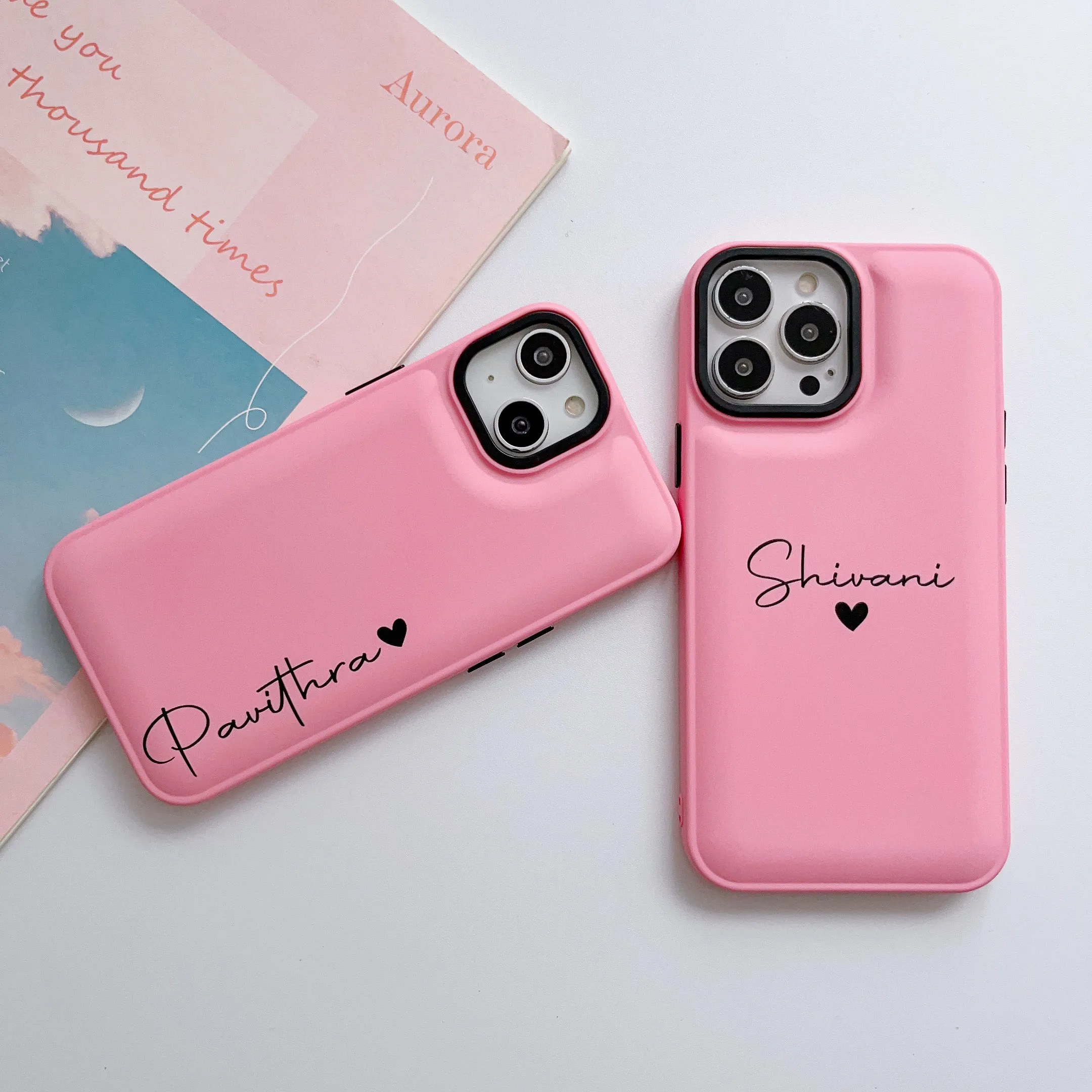 Puffer Silicon iPhone Customised Case  ( Pink )