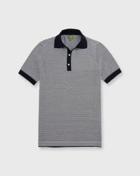 Rally Polo Sweater in Navy/Chalk Stripe Cotton