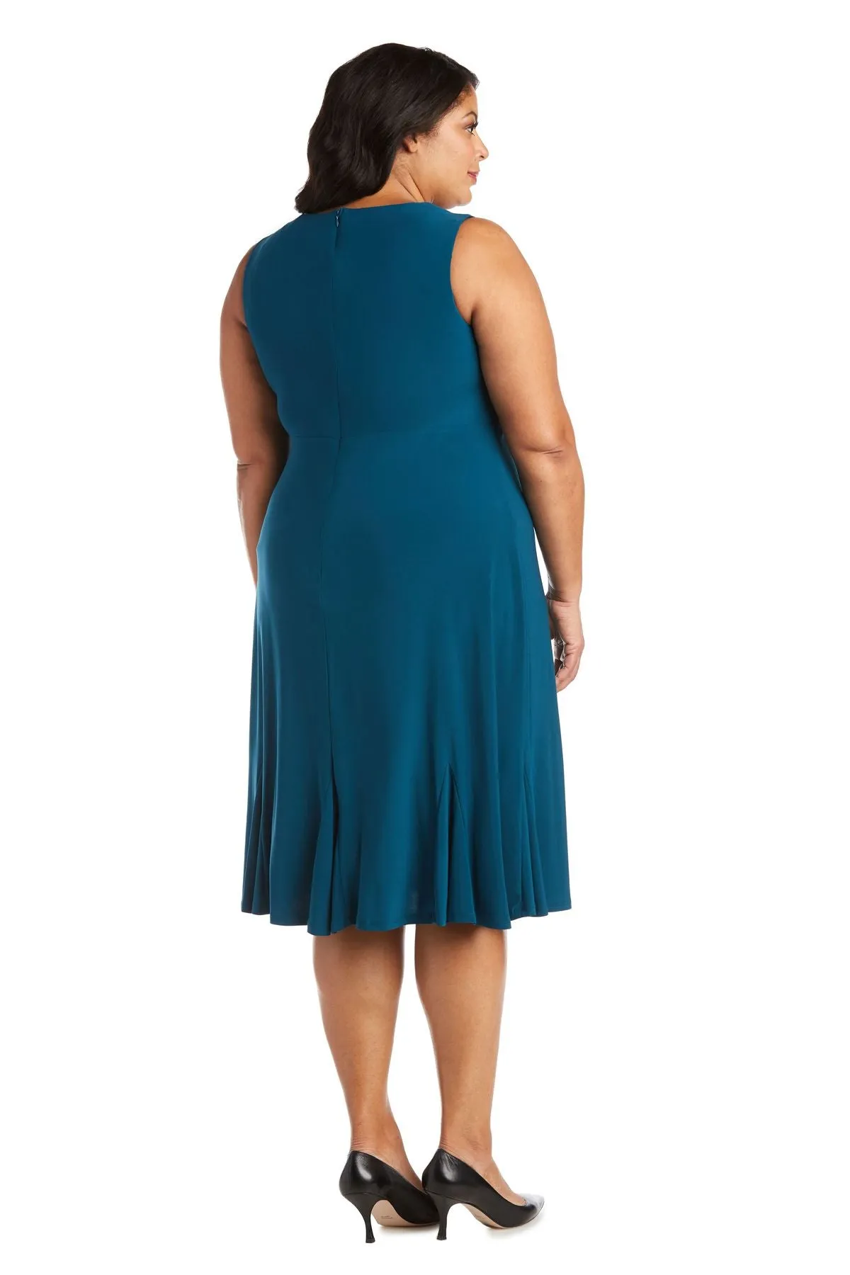 R&M Richards Plus Size Lace Sequin Jacket Dress
