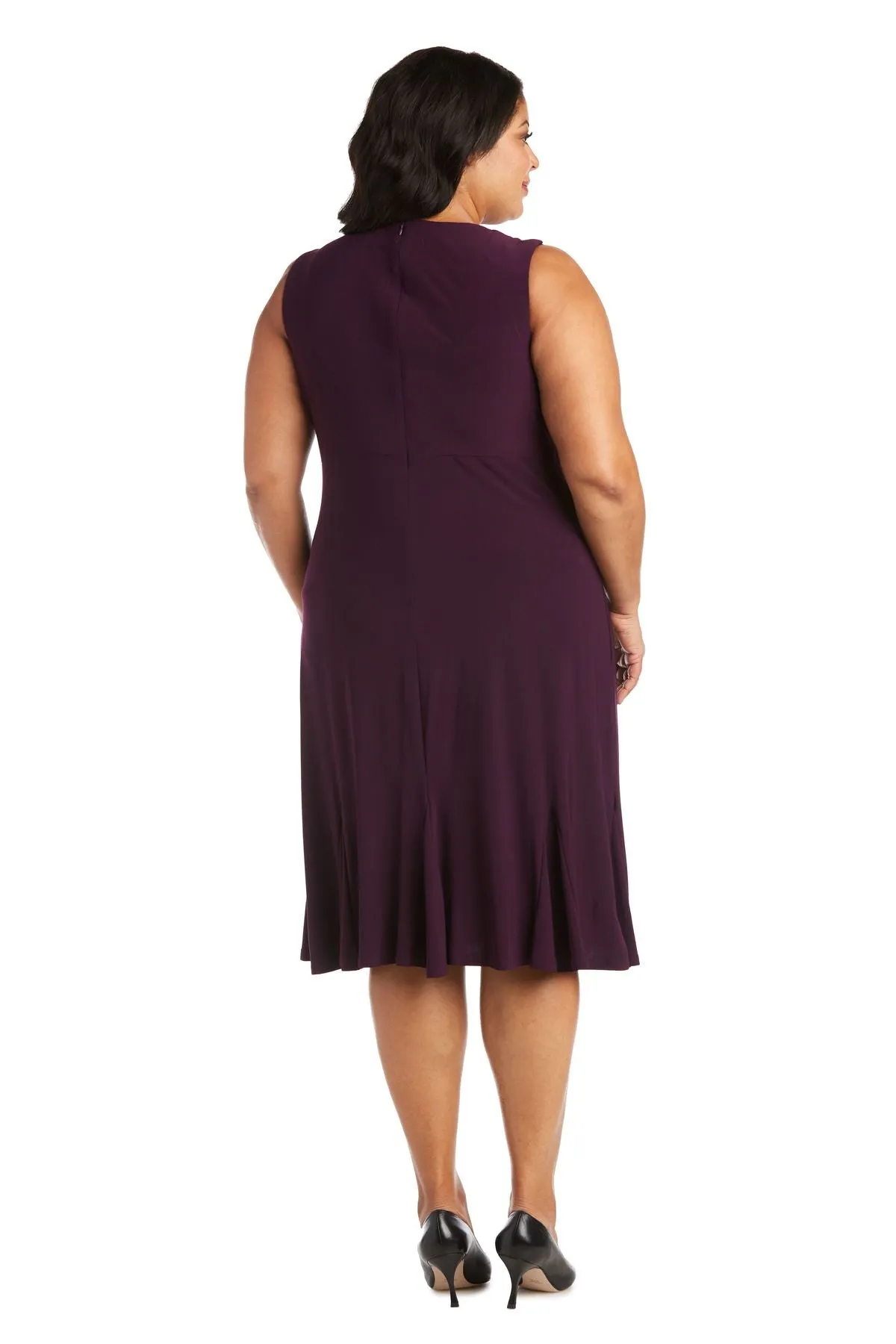 R&M Richards Plus Size Lace Sequin Jacket Dress