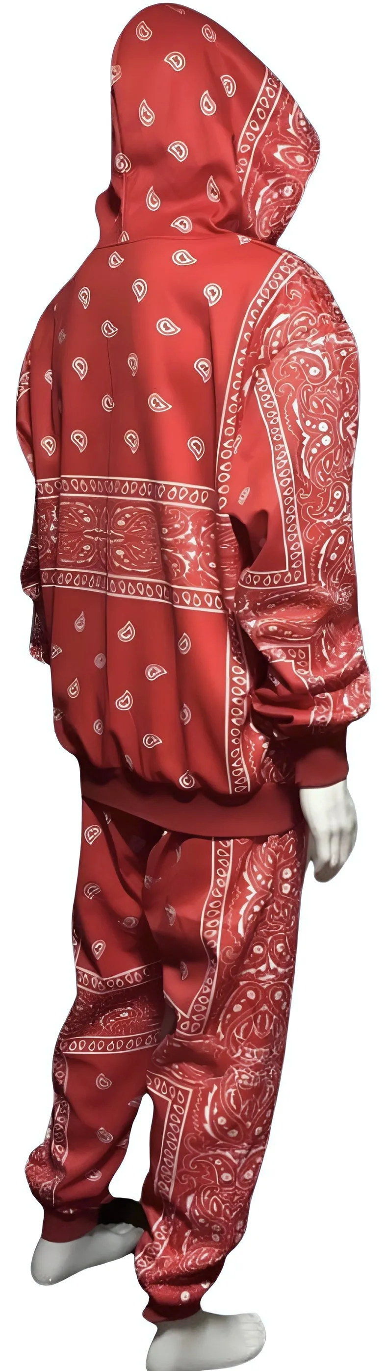 ^RED BANDANA^ JOGGER SWEATSUITS (FLEECY SOFT LINED)