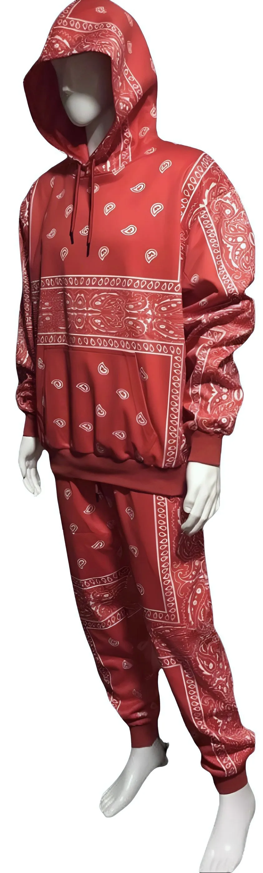 ^RED BANDANA^ JOGGER SWEATSUITS (FLEECY SOFT LINED)