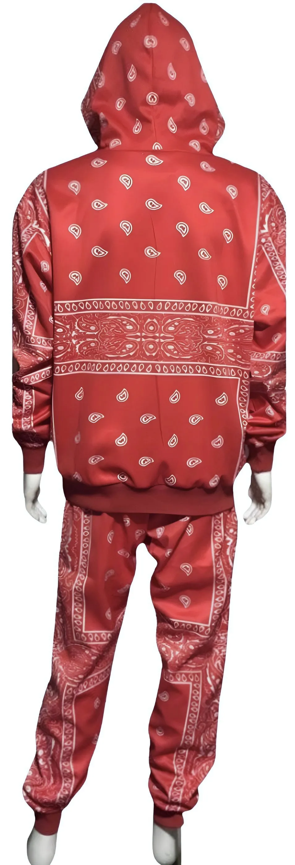 ^RED BANDANA^ JOGGER SWEATSUITS (FLEECY SOFT LINED)