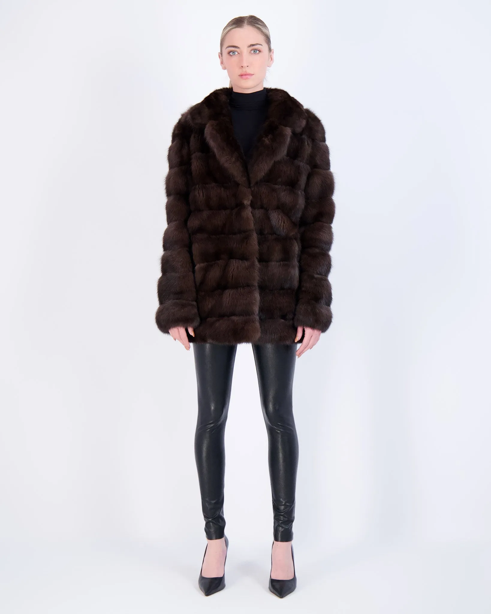 Sable Jacket with Notch Collar