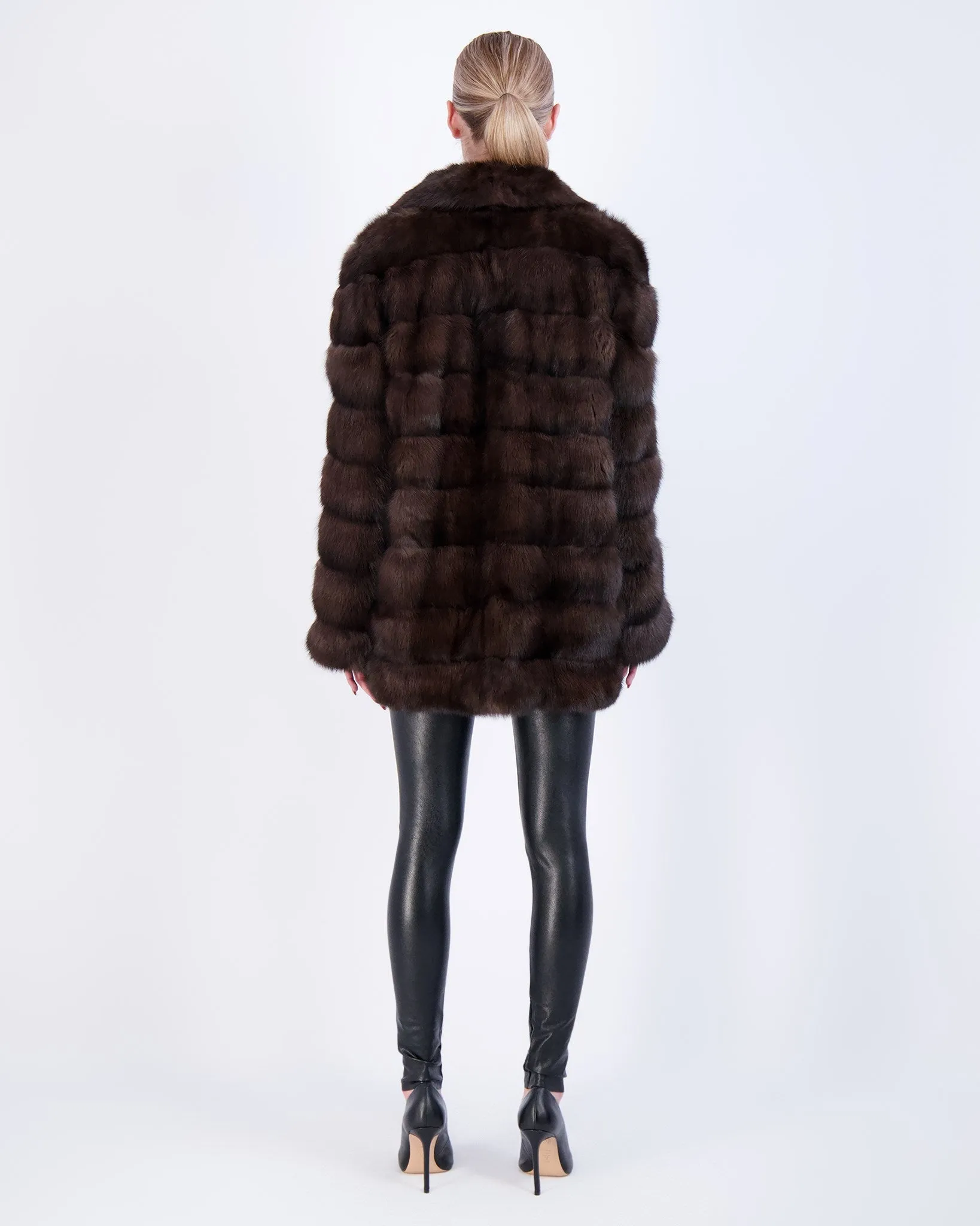 Sable Jacket with Notch Collar