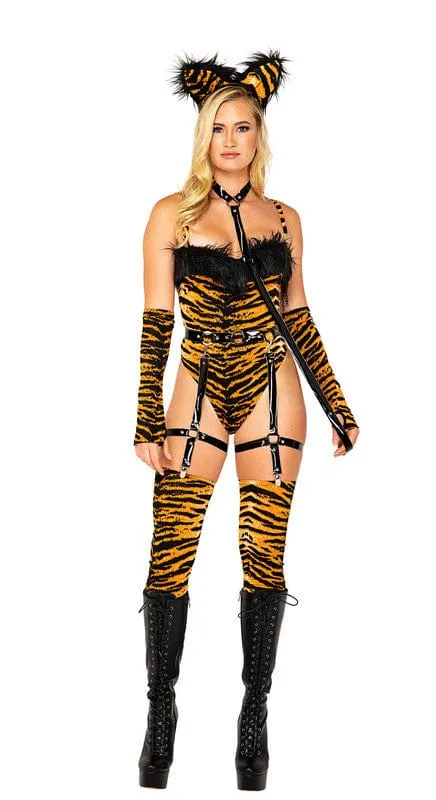Sexy 6pc Tigress Temptation Halloween Cosplay Costume